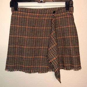 Urban Outfitters Plaid Weave Wrap Skirt